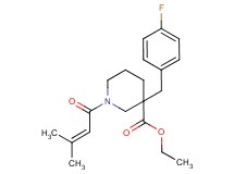 ethyl 3-(4-fluorobenzyl)-1-(3-methyl-2-butenoyl)-3-piperidinecarboxylate