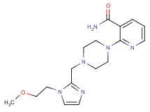2-(4-{[1-(2-methoxyethyl)-1H-imidazol-2-yl]methyl}piperazin-1-yl)nicotinamide