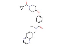 4-{[1-(cyclopropylcarbonyl)-4-piperidinyl]oxy}-N-methyl-N-(6-quinoxalinylmethyl)benzamide