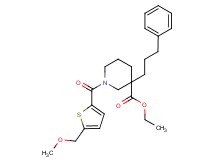 ethyl 1-{[5-(methoxymethyl)-2-thienyl]carbonyl}-3-(3-phenylpropyl)-3-piperidinecarboxylate