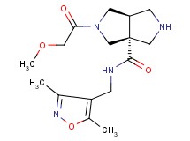 (3aR*,6aR*)-N-[(3,5-dimethylisoxazol-4-yl)methyl]-2-(methoxyacetyl)hexahydropyrrolo[3,4-c]pyrrole-3a(1H)-carboxamide