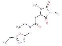 2-(1,3-dimethyl-2,5-dioxo-4-imidazolidinyl)-N-ethyl-N-[(5-ethyl-1,3,4-oxadiazol-2-yl)methyl]acetamide