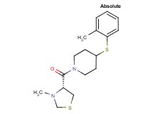 4-[(2-methylphenyl)thio]-1-{[(4R)-3-methyl-1,3-thiazolidin-4-yl]carbonyl}piperidine