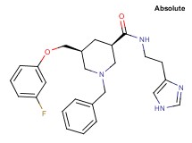 (3R,5S)-1-benzyl-5-[(3-fluorophenoxy)methyl]-N-[2-(1H-imidazol-4-yl)ethyl]-3-piperidinecarboxamide