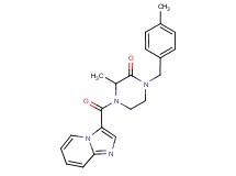 4-(imidazo[1,2-a]pyridin-3-ylcarbonyl)-3-methyl-1-(4-methylbenzyl)piperazin-2-one