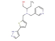 2-[{[5-(1H-pyrazol-5-yl)-2-thienyl]methyl}(pyridin-3-ylmethyl)amino]butan-1-ol