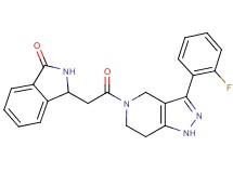 3-{2-[3-(2-fluorophenyl)-1,4,6,7-tetrahydro-5H-pyrazolo[4,3-c]pyridin-5-yl]-2-oxoethyl}isoindolin-1-one