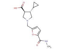 (3S*,4S*)-4-cyclopropyl-1-({5-[(methylamino)carbonyl]-2-furyl}methyl)-3-pyrrolidinecarboxylic acid