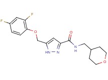 5-[(2,4-difluorophenoxy)methyl]-N-(tetrahydro-2H-pyran-4-ylmethyl)-1H-pyrazole-3-carboxamide