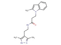 N-[2-(3,5-dimethyl-1H-pyrazol-4-yl)ethyl]-3-(2-methyl-1H-indol-1-yl)propanamide