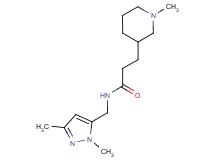 N-[(1,3-dimethyl-1H-pyrazol-5-yl)methyl]-3-(1-methyl-3-piperidinyl)propanamide