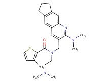 N-{[2-(dimethylamino)-7,8-dihydro-6H-cyclopenta[g]quinolin-3-yl]methyl}-N-[2-(dimethylamino)ethyl]-3-methyl-2-thiophenecarboxamide