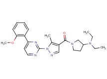 N,N-diethyl-1-({1-[4-(2-methoxyphenyl)-2-pyrimidinyl]-5-methyl-1H-pyrazol-4-yl}carbonyl)-3-pyrrolidinamine
