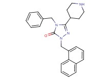 4-benzyl-2-(1-naphthylmethyl)-5-(4-piperidinyl)-2,4-dihydro-3H-1,2,4-triazol-3-one dihydrochloride