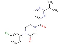 1-(3-chlorophenyl)-4-[(2-isopropyl-4-pyrimidinyl)carbonyl]-2-piperazinone