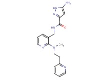 5-amino-N-({2-[methyl(2-pyridin-2-ylethyl)amino]pyridin-3-yl}methyl)-1H-pyrazole-3-carboxamide