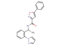 5-phenyl-N-{1-[2-(1H-pyrazol-1-yl)phenyl]ethyl}-3-isoxazolecarboxamide