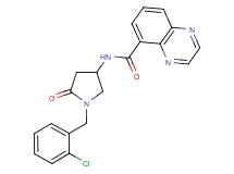 N-[1-(2-chlorobenzyl)-5-oxo-3-pyrrolidinyl]-5-quinoxalinecarboxamide