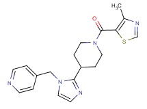 4-[(2-{1-[(4-methyl-1,3-thiazol-5-yl)carbonyl]-4-piperidinyl}-1H-imidazol-1-yl)methyl]pyridine