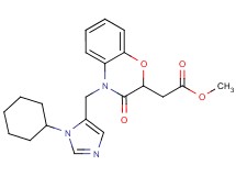 methyl {4-[(1-cyclohexyl-1H-imidazol-5-yl)methyl]-3-oxo-3,4-dihydro-2H-1,4-benzoxazin-2-yl}acetate