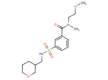 N-(2-methoxyethyl)-N-methyl-3-{[(tetrahydro-2H-pyran-3-ylmethyl)amino]sulfonyl}benzamide