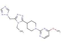 2-{4-[4-ethyl-5-(1H-1,2,4-triazol-1-ylmethyl)-4H-1,2,4-triazol-3-yl]piperidin-1-yl}-4-methoxypyrimidine