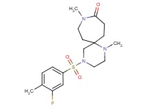 4-[(3-fluoro-4-methylphenyl)sulfonyl]-1,9-dimethyl-1,4,9-triazaspiro[5.6]dodecan-10-one
