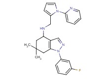 1-(3-fluorophenyl)-6,6-dimethyl-N-{[1-(2-pyridinyl)-1H-pyrrol-2-yl]methyl}-4,5,6,7-tetrahydro-1H-indazol-4-amine