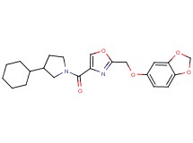 2-[(1,3-benzodioxol-5-yloxy)methyl]-4-[(3-cyclohexyl-1-pyrrolidinyl)carbonyl]-1,3-oxazole