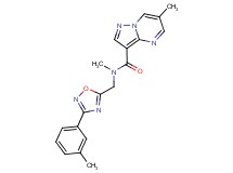 N,6-dimethyl-N-{[3-(3-methylphenyl)-1,2,4-oxadiazol-5-yl]methyl}pyrazolo[1,5-a]pyrimidine-3-carboxamide