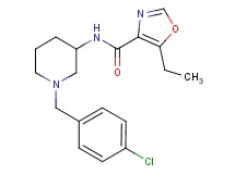 N-[1-(4-chlorobenzyl)-3-piperidinyl]-5-ethyl-1,3-oxazole-4-carboxamide