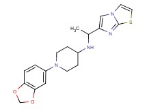 1-(1,3-benzodioxol-5-yl)-N-(1-imidazo[2,1-b][1,3]thiazol-6-ylethyl)piperidin-4-amine