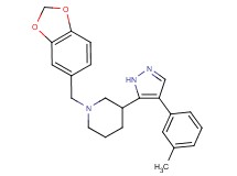 1-(1,3-benzodioxol-5-ylmethyl)-3-[4-(3-methylphenyl)-1H-pyrazol-5-yl]piperidine