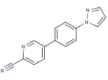 5-[4-(1H-pyrazol-1-yl)phenyl]pyridine-2-carbonitrile