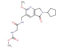 methyl (2-{[(6-cyclopentyl-2-methoxy-5-oxo-6,7-dihydro-5H-pyrrolo[3,4-b]pyridin-3-yl)methyl]amino}-2-oxoethyl)carbamate