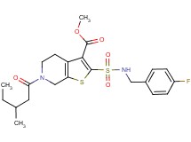 methyl 2-{[(4-fluorobenzyl)amino]sulfonyl}-6-(3-methylpentanoyl)-4,5,6,7-tetrahydrothieno[2,3-c]pyridine-3-carboxylate