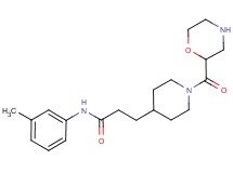 N-(3-methylphenyl)-3-[1-(morpholin-2-ylcarbonyl)piperidin-4-yl]propanamide