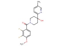 1-(2,3-difluoro-4-methoxybenzoyl)-4-(5-methylpyridin-2-yl)piperidin-4-ol