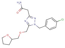 2-{1-(4-chlorobenzyl)-5-[(tetrahydrofuran-2-ylmethoxy)methyl]-1H-1,2,4-triazol-3-yl}acetamide