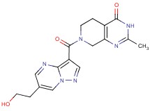 7-{[6-(2-hydroxyethyl)pyrazolo[1,5-a]pyrimidin-3-yl]carbonyl}-2-methyl-5,6,7,8-tetrahydropyrido[3,4-d]pyrimidin-4(3H)-one