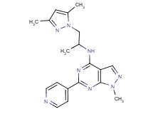 N-[2-(3,5-dimethyl-1H-pyrazol-1-yl)-1-methylethyl]-1-methyl-6-(4-pyridinyl)-1H-pyrazolo[3,4-d]pyrimidin-4-amine