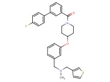 1-[3-({1-[(4'-fluoro-3-biphenylyl)carbonyl]-4-piperidinyl}oxy)phenyl]-N-methyl-N-(3-thienylmethyl)methanamine