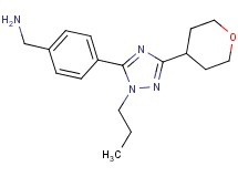 1-{4-[1-propyl-3-(tetrahydro-2H-pyran-4-yl)-1H-1,2,4-triazol-5-yl]phenyl}methanamine
