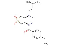 (4aS*,7aR*)-1-(4-ethylbenzoyl)-4-(3-methyl-2-buten-1-yl)octahydrothieno[3,4-b]pyrazine 6,6-dioxide