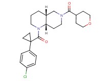 (4aR*,8aS*)-1-{[1-(4-chlorophenyl)cyclopropyl]carbonyl}-6-(tetrahydro-2H-pyran-4-ylcarbonyl)decahydro-1,6-naphthyridine
