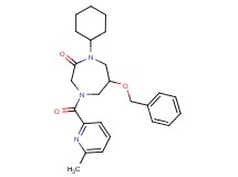 6-(benzyloxy)-1-cyclohexyl-4-[(6-methyl-2-pyridinyl)carbonyl]-1,4-diazepan-2-one