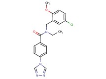 N-(5-chloro-2-methoxybenzyl)-N-ethyl-4-(4H-1,2,4-triazol-4-yl)benzamide