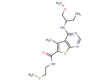 4-{[1-(methoxymethyl)propyl]amino}-5-methyl-N-[2-(methylthio)ethyl]thieno[2,3-d]pyrimidine-6-carboxamide