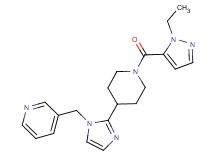 3-[(2-{1-[(1-ethyl-1H-pyrazol-5-yl)carbonyl]-4-piperidinyl}-1H-imidazol-1-yl)methyl]pyridine