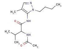2-(acetylamino)-N-(1-butyl-4-methyl-1H-pyrazol-5-yl)-3-methylbutanamide